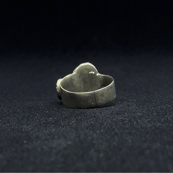 STERLING SILVER G Ring with stone - Picture 5 of 5